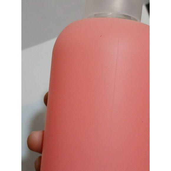 BKR Glass Water Bottle 16 oz W/ Hot Pink Silicone Sleeve Cover - Picture 6 of 11